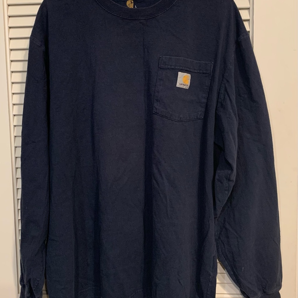 Carhartt Men's Dark Blue Long Sleeve Tee